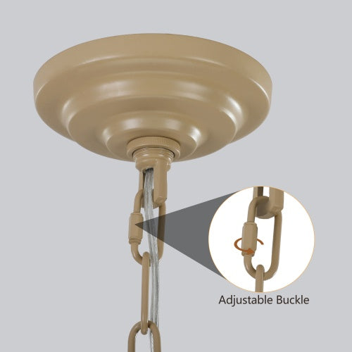 19.7" Bohemian Rattan Chandelier | 4-Layer Woven Pendant Light for Dining Room & Kitchen