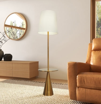 Aura Side Table Floor Lamp – Modern Lighting with Built-In Accent Table
